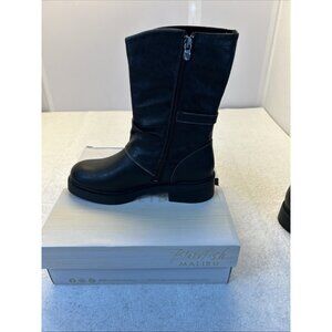 Blowfish Malibu Venice Boots Black Distressed Vegan Biker Women SZ 8 New